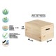 Caisse avec couvercle en pin massif 40x30x23