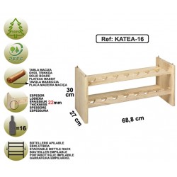 Range-bouteilles en pin massif - KATEA-16