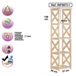 Étagère 4 cubes en pin massif - INFINITI-1